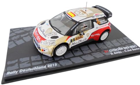 OPO 10 - Modellino Auto in Scala 1:43 Compatibile con Citroën DS3 WRC Rally Deutschland 2013 Sordo del Barrio