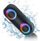 NOTABRICK Bluetooth Lautsprecher mit Licht, Tragbarer Musikbox mit IPX7 Wasserdicht, Kabellose Bluetooth 5.0 30W Stereo-Pairing, 24h Akku für Zuhause Draußen Party Reisen(Schwarz)