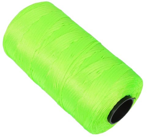 LALAFINA 1 Rollo Cuerda de Mampostería de Alta Resistencia Cuerda Trenzada Verde para Proyectos de Jardinería y Construcción para Delimitar Propiedades y Resistente UV y Reutilizable