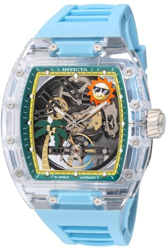 Invicta Artist 69138 Herren Uhr - Wasserdicht - Analog - Automatikuhr - K9 Glass mit transparent zifferblat - 42mm