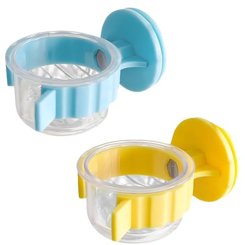 Set di 2 Ciotole per Uccelli Colore, Mangiatoia per Uccelli, Gabbia Pappagalli, Accessori Gabbia per Pappagalli e Piccoli Animali Domestici