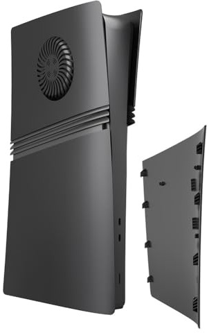 Kivivaka Façade avec grille d'aération et filtre à poussière pour PS5 Pro Digital Edition, plaque de rechange en ABS, noir