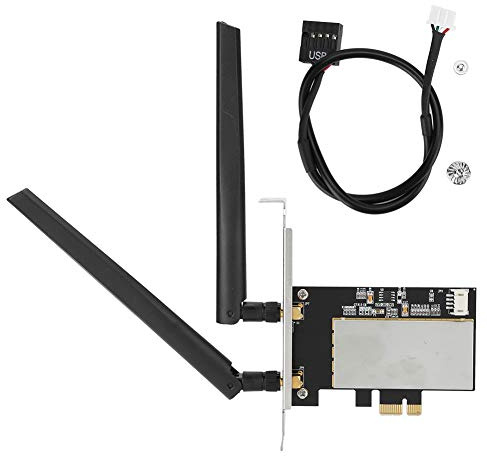 NGFF M.2 to PCI - E Adapter Card, Wireless Network Converter for AX200 9260 8265 1650A, Converts M.2 NGFF to PCIe x1 or USB 9 - Pin for Desktop WiFi Upgrade