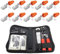 ARLI RJ45 Netzwerk Werkzeug Set 10x Netzwerkstecker Netzwerk Stecker Modular Zugentlastung Einführhilfe für Verlegekabel Cat7 Cat6a Cat8.1 Crimpzange Abisolierer LSA Anlegewerkzeug Netzwerktester