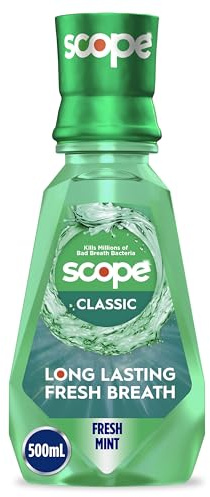 Crest Scope Classic Mouthwash, Original Formula, 500 ml, 4 Count