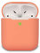 KOKOKA Schutzhülle Hülle Kompatibel mit AirPods 2, Silikon Schutzhülle Hülle für AirPods 2, LED an der Frontseite Sichtbar, Coral Orange