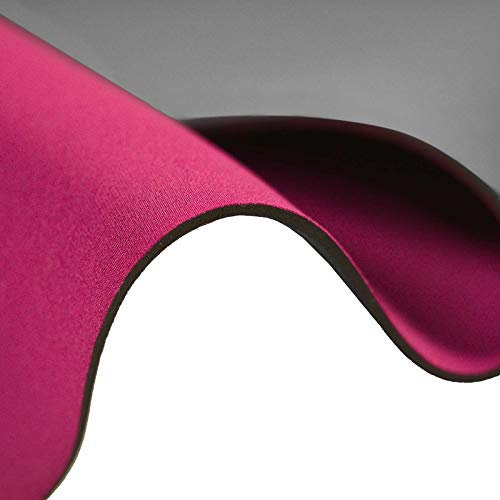 0,5m Neopren Stoff Doubleface 3mm Stretch 130cm breit Meterware in vielen tollen Farben!, Farbe:magenta-grau