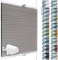 SchattenFreude Waben-Plissee für Fenster | 100% verdunkelnd/Blackout | Mit Klemm-Haltern | Klemmfix ohne Bohren | Warmgrau (Weiße Rückseite), Breite: 50cm x Höhe: 130cm
