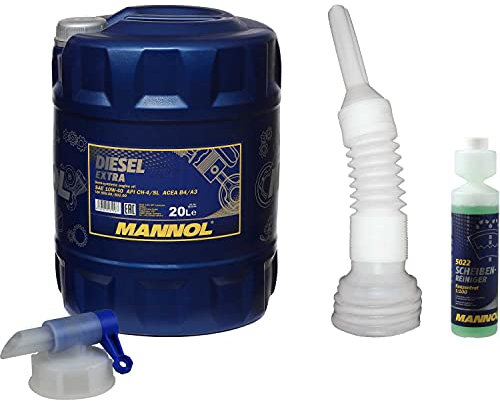 QR-Parts Set 20 Liter 85454149 5022 MN7504-20 CT4503 DIN61 MANNOL Scheibenreiniger Konzentrant 1:100 250ml DIESEL EXTRA 10W-40 Auslaufhahn