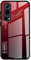DEDUX Hülle für vivo Y72 5G / vivo Y52 5G Handyhülle, Hülle Farbverlauf Glas und TPU Schutzhülle Case Cover für vivo Y72 5G / vivo Y52 5G (Rot/Schwarz)