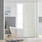 Furlinic Petit Rideau de Douche,Beige,Anti Moisissure,90 x 180cm,Tissu Polyester,Imperméable,Rideaux Baignoire Lavable en Machine,6 Crochets
