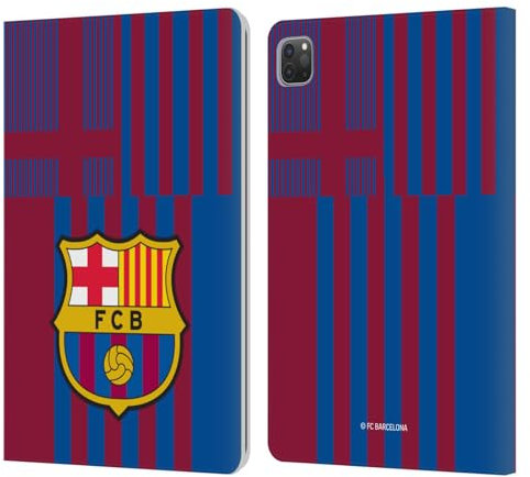 Head Case Designs Licenciado Oficialmente FC Barcelona Casa Kit de Escudo 2021/22 Carcasa de Cuero Tipo Libro Compatible con Apple iPad Pro 11 2020/2021 / 2022