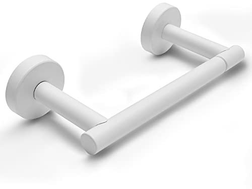 POKIM White Metal Toilet Roll Holder Swivel Flexible Ceramic Wall Mount SUS 304 Stainless Steel Adjustable
