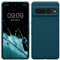 kwmobile Cover per Google Pixel 7 Pro Custodia - Back Case per Smartphone in Silicone TPU - Protezione Gommata - petrolio matt