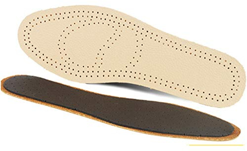 Dünne, atmungsaktive Deo-Leder-Einlegesohlen, Schweinsleder, absorbiert sofort Schweiß, Ersatz-Innensohlen, Schuhe, Einlegesohlen (Größe: 43-44) (35)