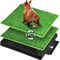 Hompet Dog Toilet Indoor Puppy Training Pad, 2 PCS Dog Potty Pet Training Grass Mat, Plateau à déchets Amovible pour Un Nettoyage Plus Facile, Gazon Artificiel sans toxicité, 63cm x 51cm