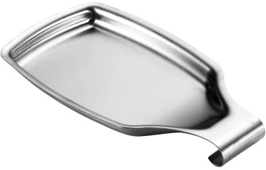 DUMYFENG Spoon Rest Durable Stainless Steel Spoon Rest Set Stainless Steel Cooking Utensils Rest for Kitchen, Spatula Ladle, Brush and Other Cooking Utensils