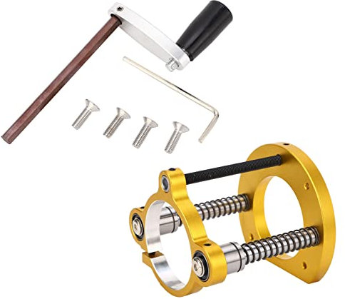 Oberfräsen-Lift, Oberfräsen-Hubtische, Oberfräsen-Lift-Basis, Aluminiumlegierung, Edelstahl, Holzbearbeitung, Oberfräsen-Tisch-Hebesystem mit Griff, 65 Mm