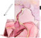 Fancity Coque Compatible avec Samsung Galaxy Tab A8 10,5 2022 (X200/X205/X207), Étui Cuir de Protection avec Porte-Stylo, Housse Intelligent Réveil/Sommeil avec Béquille, Marble Pink