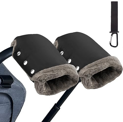 Kinderwagen Handwärmer, Kinderwagen Handschuhe Handmuff mit Fleece Innenseite, Wasserfest Atmungsaktiv und Windfest Handmuff Extra Lang Handwärmer Kinderwagen, Universalgröße für Kinderwagen, Buggy
