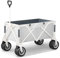 WRJAHCG Weiss Bollerwagen Faltbar,Garten Handwagen Faltbar Transportwagen Mit Verstellbarem Griff Seitlichem Haken Tragfähigkeit 200 Kg Universalrad Campingwagen