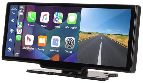 Drahtloses Carplay-Autoradio, Tragbarer 9-Zoll-Touchscreen für Android Auto, Autoradio-Multimedia-Player mit Dashcam-Navigation, Bluetooth, WiFi-Sprachsteuerung (Ohne