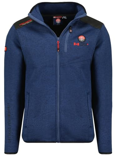 Canadian Peak Tavideak_Men - Men's Warm Mid Thick Fleece Zip - Men's Autumn Winter Spring Warm Jacket - Long Sleeve Sweater Soft Comfort Outdoor (Navy Blue L)