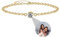 XXTONE Personalisiertes Foto Projektion Armband - Benutzerdefiniert Mit Bild Im Inneren Kreis - Einstellbares Valentinstag Geburtstag Schmuck Geschenk Für Frauen Männer (Gold 2)