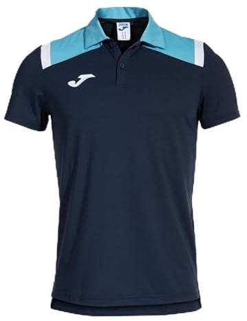 Joma - Herren-Poloshirt - Toledo - Kurzarm, Marineblau, Türkis, fluoreszierend, 56