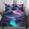 PAZZK Kirschbaum Japan Kunst Muster Bedding 3teilig 3D Bettbezug Mit Kissenbezug, Mikrofaser Baumwolle, Bettbezüge Set Bettwäsche Mit Reißverschluss Für Erwachsene Kinder King (220x240cm)