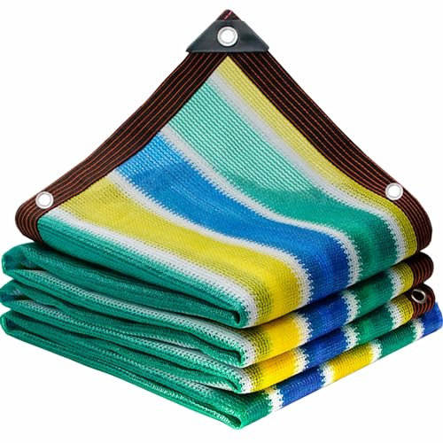 DGSFES Colorful Schattennetz mit Ösen 85% Schattierungsnetz Gewachshaus Luftdurchlassig Sonnensegel,2X4m Beschattungsnetz Isoliernetz für Terrasse Balkon Garten Pflanzen Hühnerstall