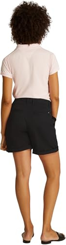 Tommy Hilfiger Damen Chino Shorts Kurz, Schwarz (Black), 42