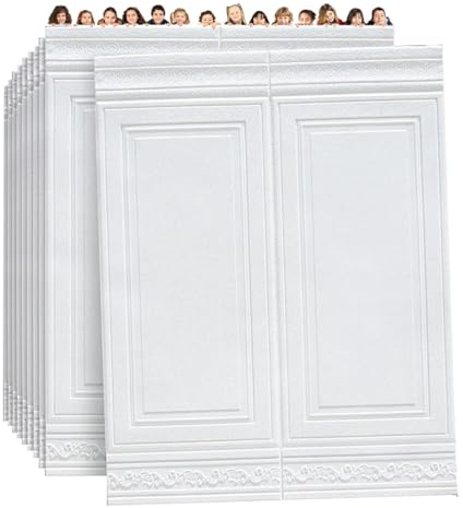 GFLCWYP 20 Stück Wandpaneele Steinoptik 3D Weiss, 3D Tapete Wandpaneele Selbstklebend, Wandverkleidung Für Innenwanddekoration, 3D Paneele Wand Steinoptik Außen, Klebe Tapete