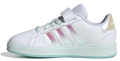adidas Advantage:, Unisex Adult Running Shoes, White Aquamarine Sparkle Mint Halo, 11.5 UK