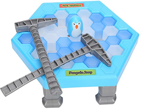 Keenso Eisbrechendes Pinguin-Spielspielzeug, „Don't Break The Ice“-Spiel, Verbessert die Motorischen Fähigkeiten des Gehirns für ab 3 Jahren mit Ersatzwürfeln und Hammer