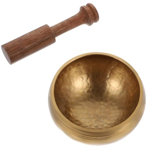 SHOWERORO Klangschalen Handgemacht in Nepal Für Yoga-meditationsschale Tibetische Musikinstrument Kupferfarben Schale Mit Entspannendem