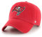 '47 NFL Tampa Bay Buccaneers Clean Up Unisex-Baseballkappe, Verstellbarer Riemenverschluss, Einheitsgröße, Team Logo, Farbe Rot