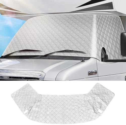 JSCARLIFE Windschutzscheiben-Abdeckung für Windschutzscheibe, für Klasse C für E450 RV 1997–2024, Auto-Windschutzscheibenabdeckung für Eis und Schnee, Wohnmobil-Frontscheibe, Sonnenschutz,