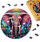 Figured'Art Holzpuzzle Erwachsene und Kinder 200 Teile Tiere - Stammeselefant - Originelles Design 28,5x28,5 cm Einzigartige Form mit Premium-Holzkiste