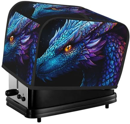 Purple Dragon bedruckte Toaster-Abdeckung, 2 Scheiben, für kleine Geräte, Staub- und Fingerabdruckschutz