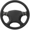 GLOSKIN Lenkradbezug Leder, Auto Lenkradbezug, 37-38 cm Steering Wheel Cover, Rutschschutz, Allgemein, Schwarz