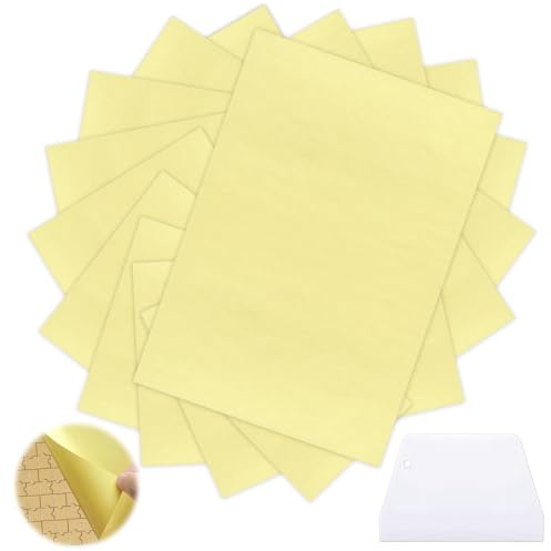 AYSYR 32 Stück Ultra-Haftung Puzzle Klebefolie Transparent,Super Puzzles Kleber für Feste Rätsel,Puzzle Folie Selbstklebend A5 mit Abstreifer,Puzzlekleber Optimal für 8000 Teile