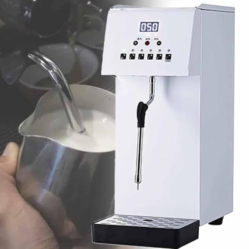 2500W Montalatte a Vapore Commerciale Cappuccinatore Elettrico 5 Temperature Preimpostate,Riscaldamento Rapido 2 Min,Per Latte,Cappuccino e Bevande Calde