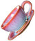 TOPPERFUN 1 Set Set Tazzina Da Caffè e Piattino Vassoio Tazza Tazzine Da Caffè Tazze Bene Piattino Per Tazzina Da Caffè Ceramica Rosso