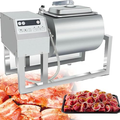 YANGYMM 18L Vacuum Tumbler Marinator, 30W, Vacuum Tumbler Marinator, Bidirectional Rotation with Three Speeds, Fast Marinating, Food Processing, for Dried Meat, Bacon and Vegetables