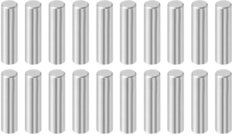 QUARKZMAN Zylinderstifte Rostfrei, 8mm x 32mm Dübelstifte 20 Stück | Spannstift, 304 Edelstahl Metallstifte, Silberton Passstift Bolzen Metall für DIY, Möbel, Bastelprojekte