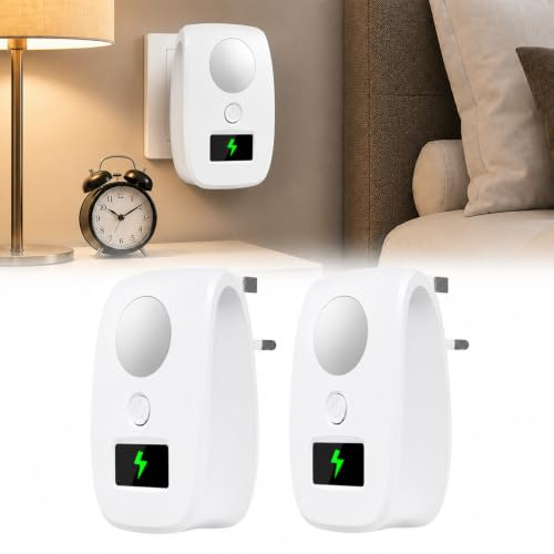 2 Pack Electric Power Saving Box Electricity Saving UK Plug | Intelligent Voltage Stabilizer Surge Protector Filter Dirty Power, for Household Shopping Malls Office Electrical Appliances