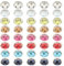 NBEADS 100 Stück Großes Loch Acryl Charms Perlen Europäischen Armband Perlen Spacer Perlen mit Hundetatze druckt Muster für Armband Schmuckherstellung, Gemischte Farbe