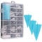 CRIVERS 39PCS Tube with Storage case.Include Tips, Large Piping nozzles, couplers, Silicone Pastry Bags, Flower Nails, Icing Smoother, Stainless Steel, 2