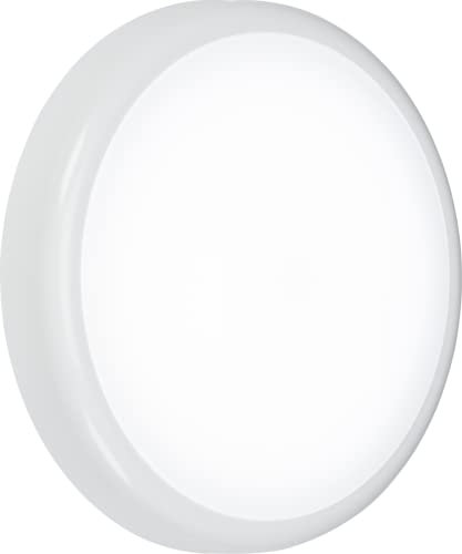 Knightsbridge Emergency LED Bulkhead Light CCT with Motion Sensor, Polycarbonate, 14 W, White